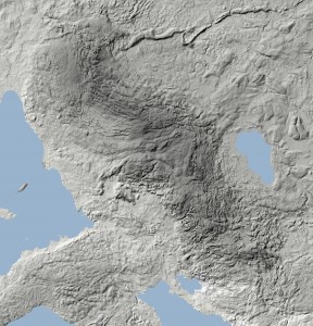 The Fyn Alps accounts clearly that the dark area at this altitude map (reworked material from the base map of Funen).